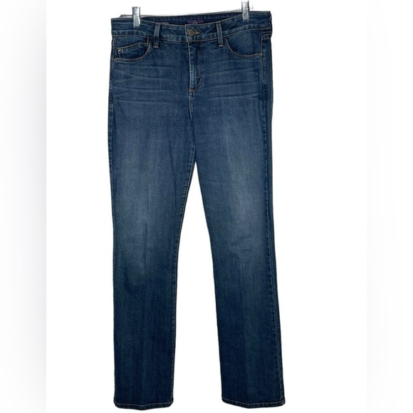 NYDJ Barbara Bootcut High Rise Blue Jeans Zipper Fly Size 8 - Picture 3 of 11